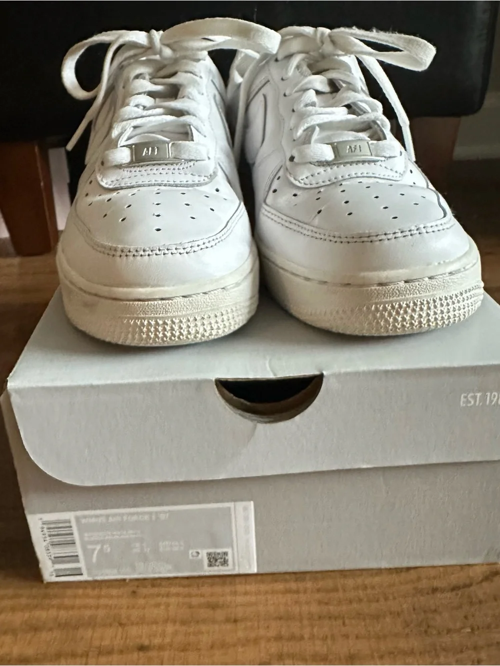 Nike White Low-Top Leather Sneakers